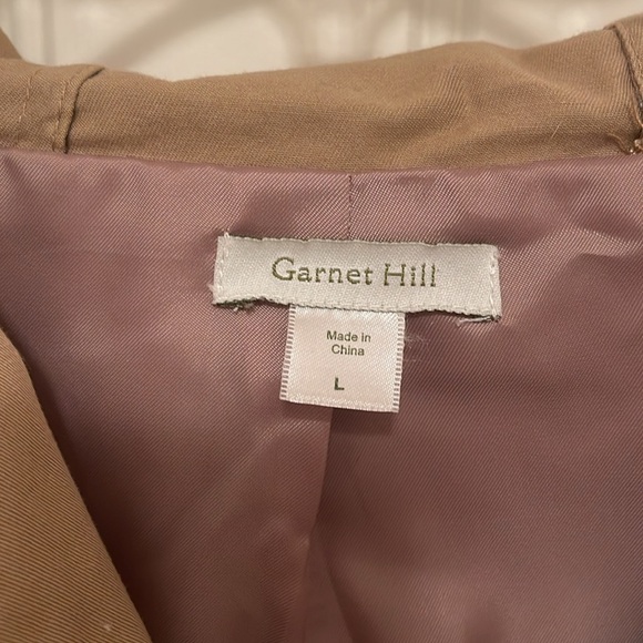 Garnet Hill Hoodie Poncho zipper and snap front women’s Large Tan button sleeve - Picture 2 of 16